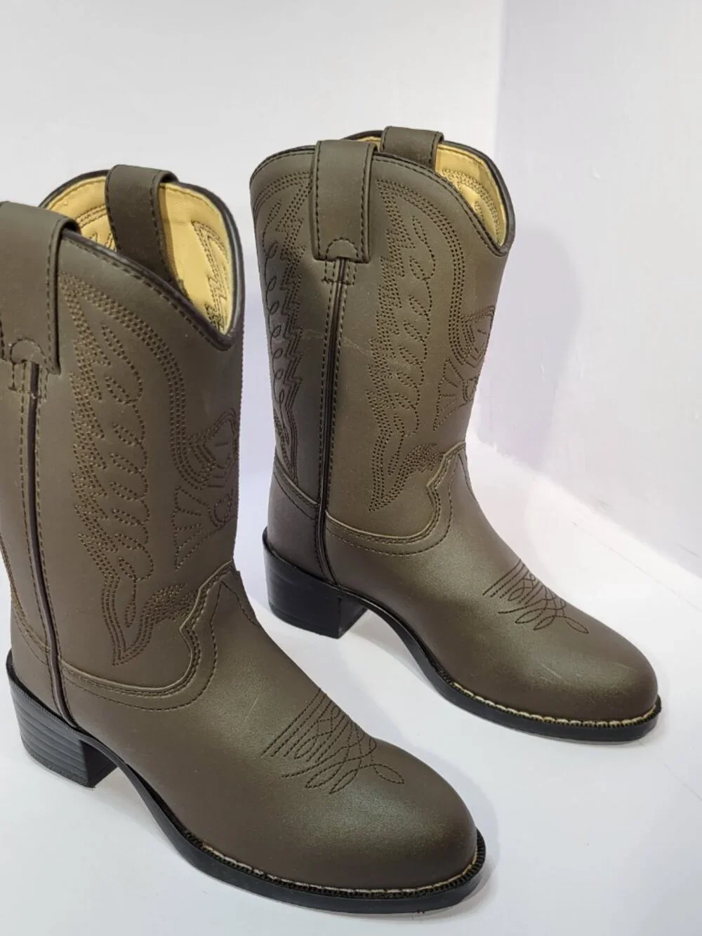 Durango Eagle Kid's Size 13D US Brown Leather Western Cowboy Boots BT804